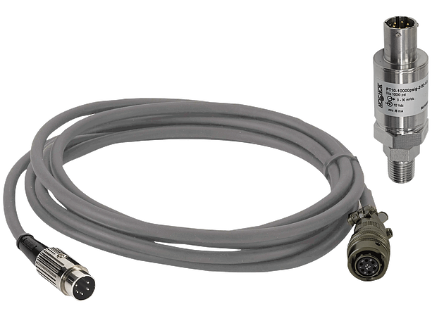 Pressure Transducer, 10,000 psi with Cable and Plug