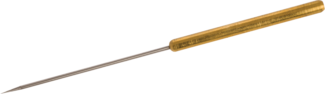 Penetration Needle, Standard hardened stainless steel needle, 40-45mm exposed needle length. Certified to ASTM accuracy by independent laboratory. Wt. 2.5g.