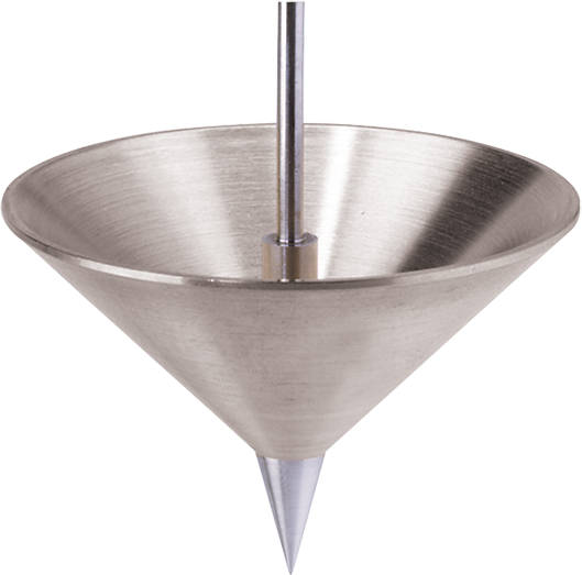 Penetration Needle, Grease Testing, Hollow 90° stainless steel cone, highly polished stainless tip. Removable nut and stem. Wt. 102.5g.