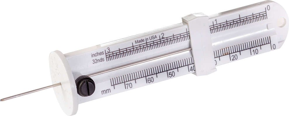 Mat Depth Gauge, Standard Pin Max. 3” (76mm)
