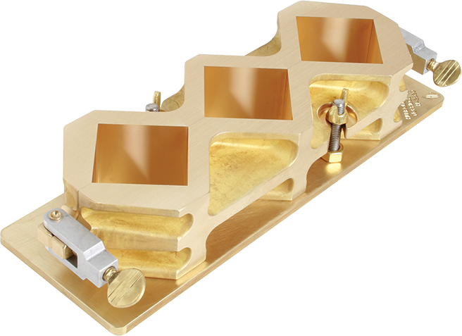 Bon 2EOC-Brass 75-761 Econ-O-Cube Mold Brass Cube Mold 2-in x 2-in. 3 Gang Brass 