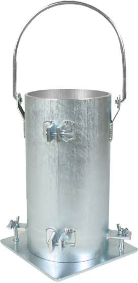 Concrete Cylinder Molds, Steel, Reusable, 6" x 12" Concrete Cylinder Mold, Steel, 6" x 12", Handle