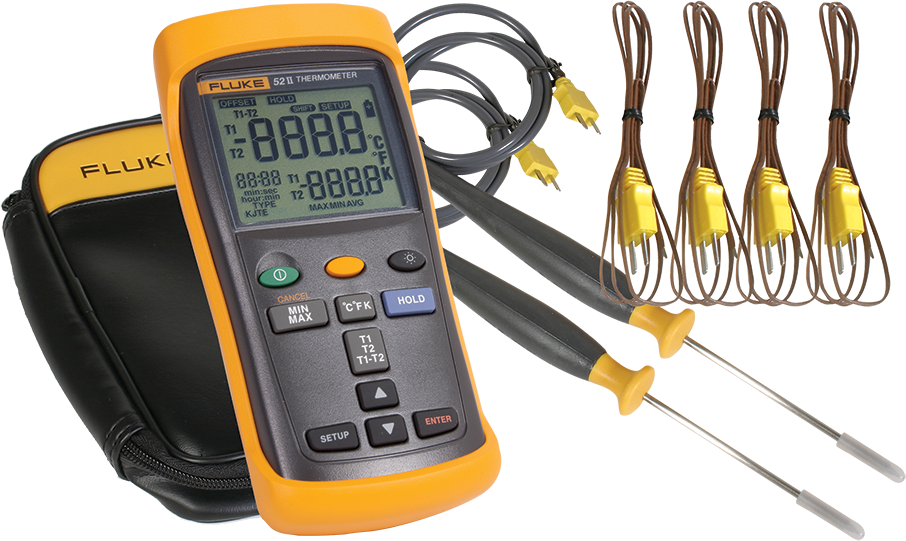 Hand-Held, Digital Thermometer Kit, Fluke