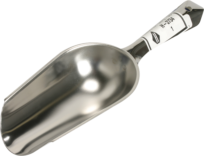 Scoop, Round Nose, Stainless Steel