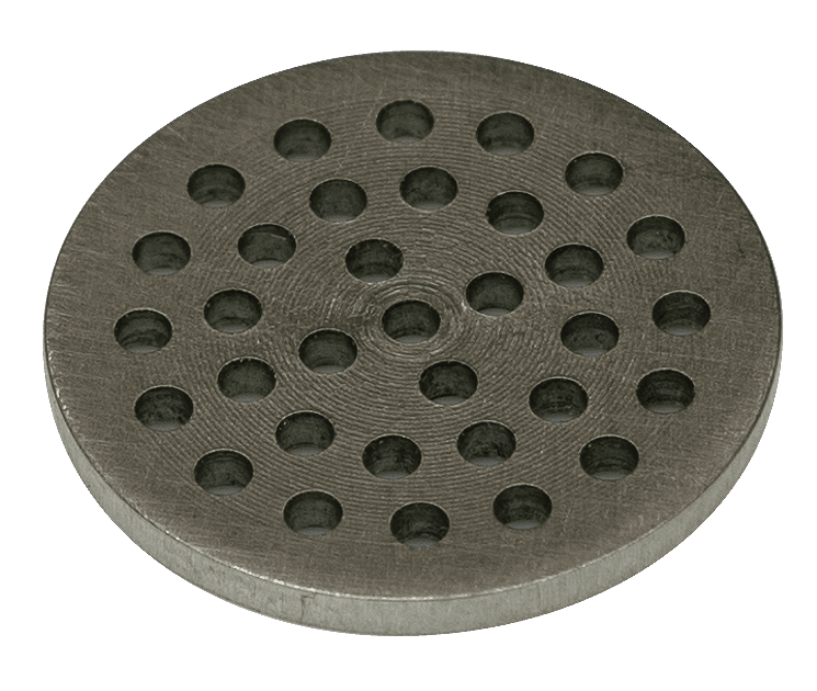 Perforated stainless steel disc for Blaine Air Apparatus