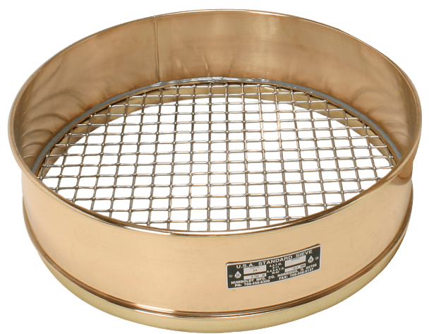 Sieve, Riddle 18" Diameter — No. 18 (1.00mm) Stainless Mesh and Brass Frame