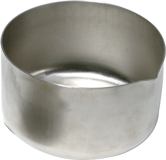 Nickel Evaporating Dish; 200ml capacity, 3.375" (86mm) dia. x 1.7625" (46mm) height