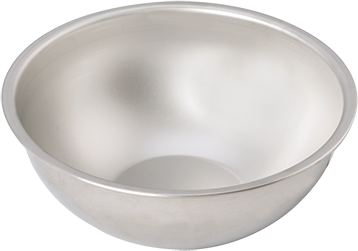 SS Round Mixing Bowl, 9.5" x 3.5" (241 x 89mm) 3 qt. (2.8L)