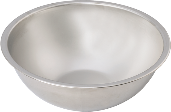 SS Round Mixing Bowl, 12.5" x 5.5" (318 x 140mm) 8 qt. (7.6L)