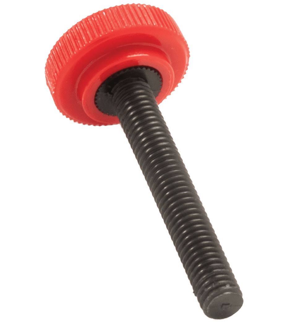 Screw, Red Plastic Cap