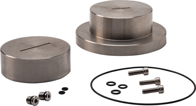 Triaxial Cap and Base Set, Stainless Steel Triaxial Cell, 2.0" Cap and Base Set, Stainless Steel