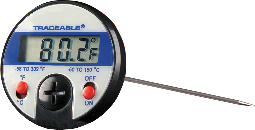 Thermometer, Digital, Jumbo Display, Accuracy of ±0.3°C.