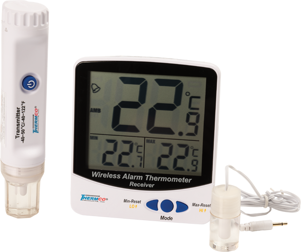 Min/Max Thermometer, Triple Display with Wireless Sensor