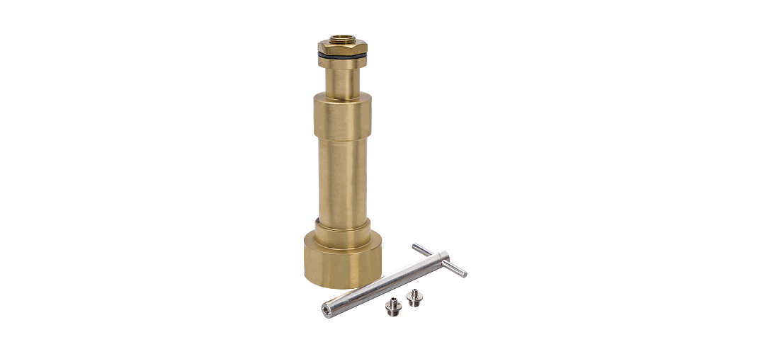 Brass saybolt viscometer tube w/stainless steel universal and furol orifice, includes wrench