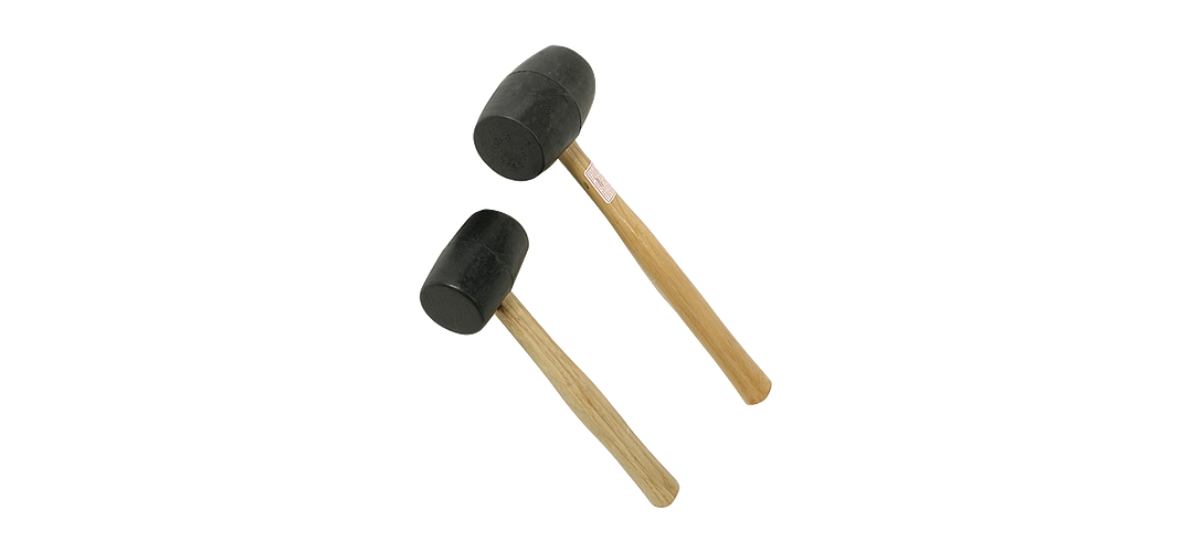 Rubber Mallet with Hardwood Handle