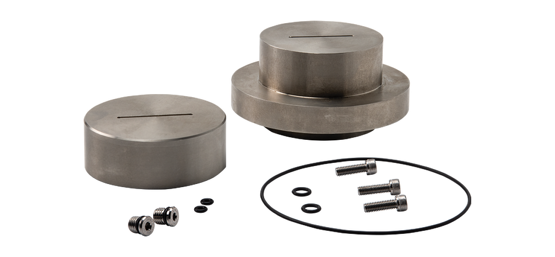 Permeability Cell Top Cap/Base Pedestal Set, Stainless Steel