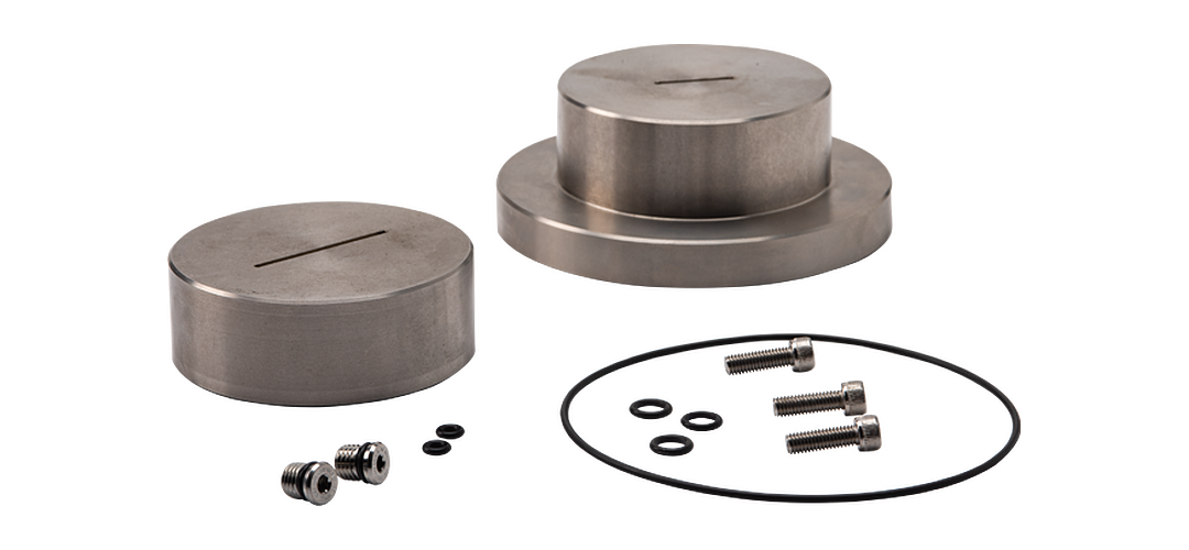 Triaxial Cap and Base Set, Stainless Steel