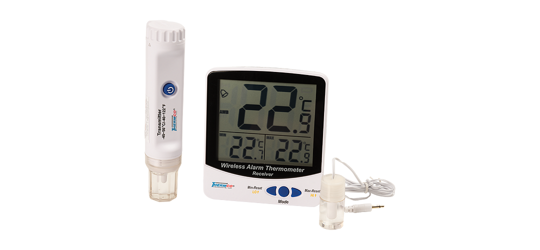 Min/Max Thermometer, Triple Display with Wireless Sensor