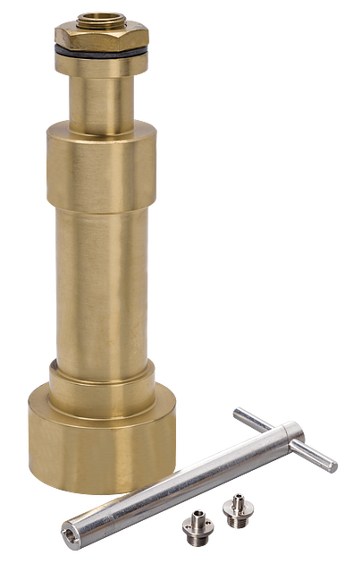 Brass saybolt viscometer tube w/stainless steel universal and furol orifice, includes wrench