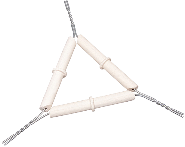 Triangles, Iron Wire (16ga) galvanized with flanged pipe stems