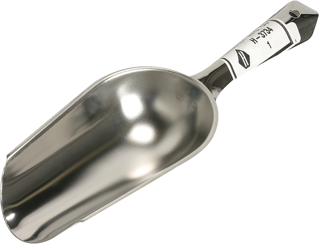 Scoop, Round Nose, Stainless Steel