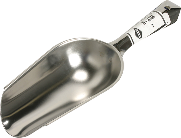 Scoop, Round Nose, Stainless Steel