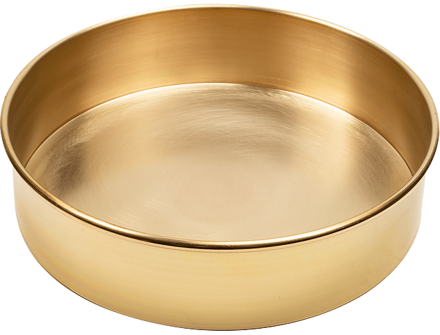 8" Diameter, 2" (51mm) Deep, Bottom Pan (Brass), H-3920P