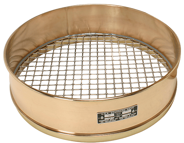 Sieve, Riddle 18" Diameter — No. 14 (1.40mm) Stainless Mesh and Brass Frame