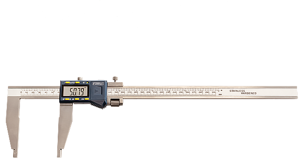 Digital Caliper, 12" (300mm), 3.5"-Deep Jaw, Heavy-Duty, NIST Certificate