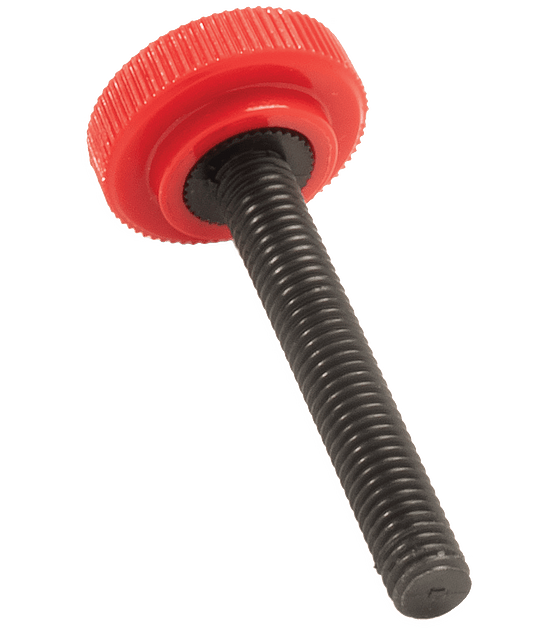 Screw, Red Plastic Cap