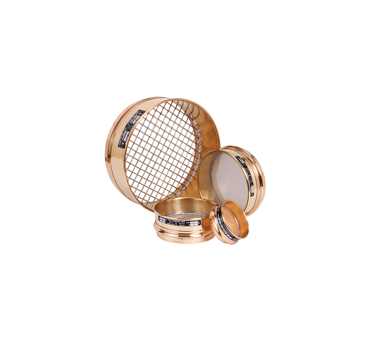 3'' Dia, No.325 (45µ), Brass Frame, Brass Mesh Sieve
