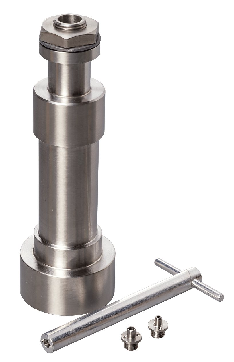 Stainless saybolt viscometer tube w/ universal and furol orifice, includes wrench