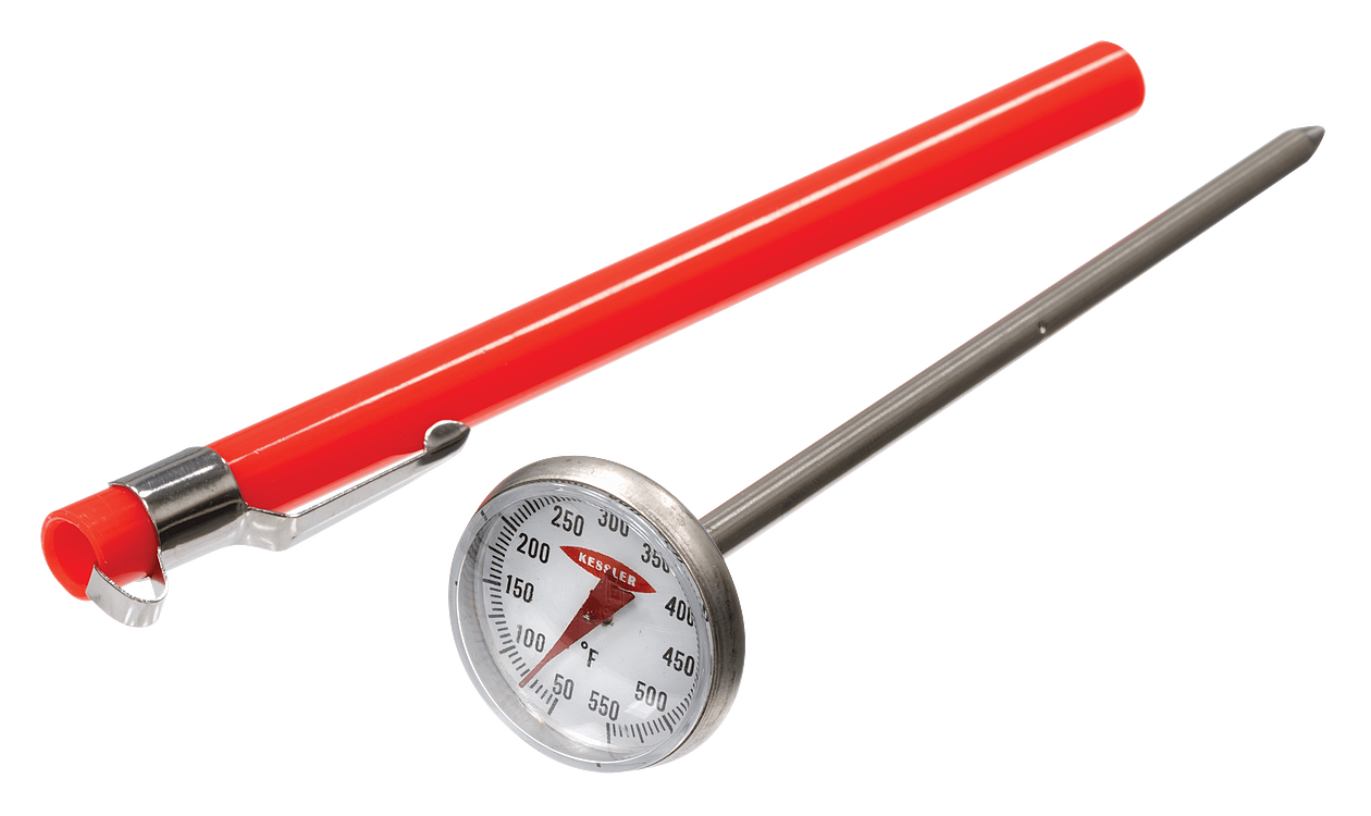 Dial Thermometer, Pocket-Type: Range 50 to 550°F with 5°F divisions.