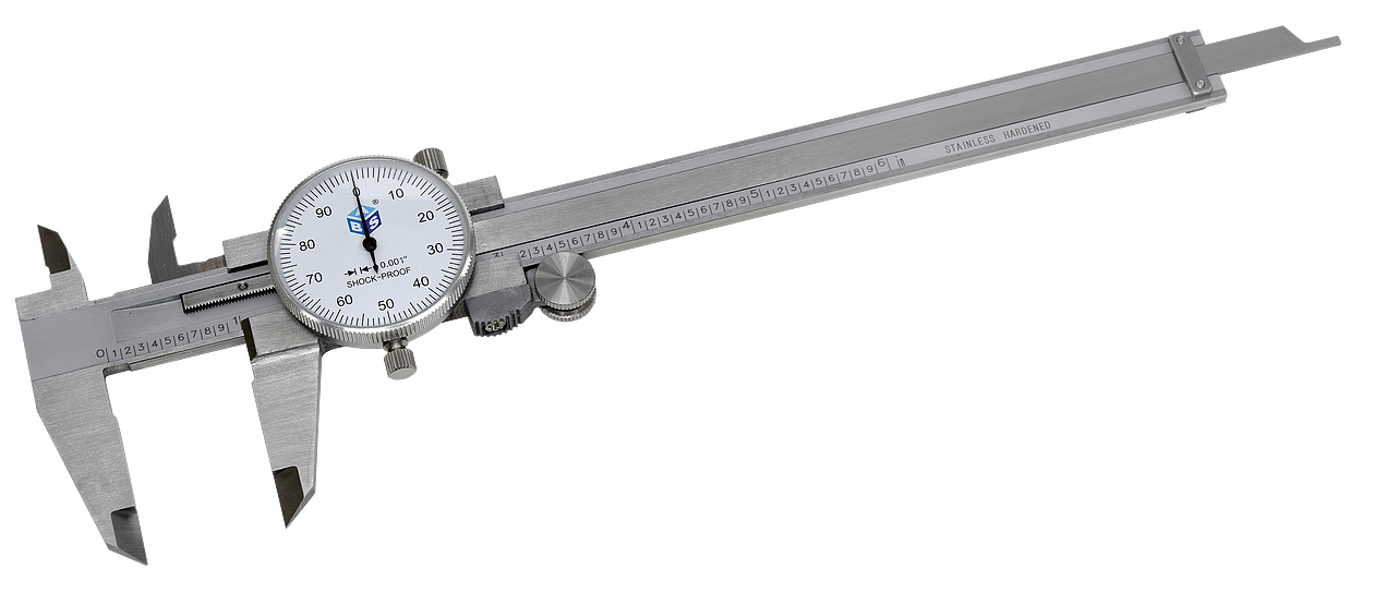 Stainless Steel Dial Caliper, 6"