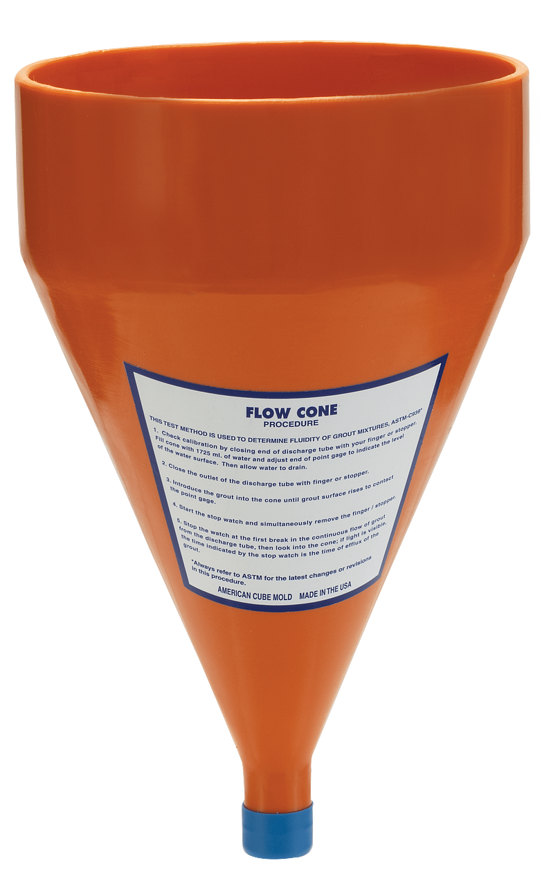 Grout Flow Cones, Plastic