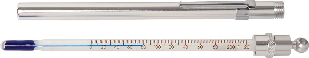 Thermometer, Pocket-type – 5" Long, -10 to 110°C, 1° Div., Mercury-Free