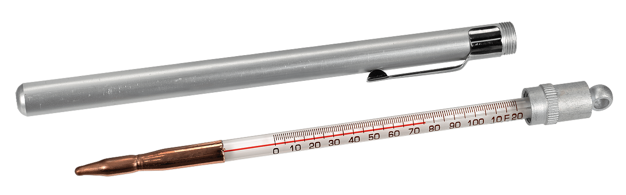 Thermometer, Pocket-type – 5" Long, 0 - 120°F, 1° Div., Mercury-Free