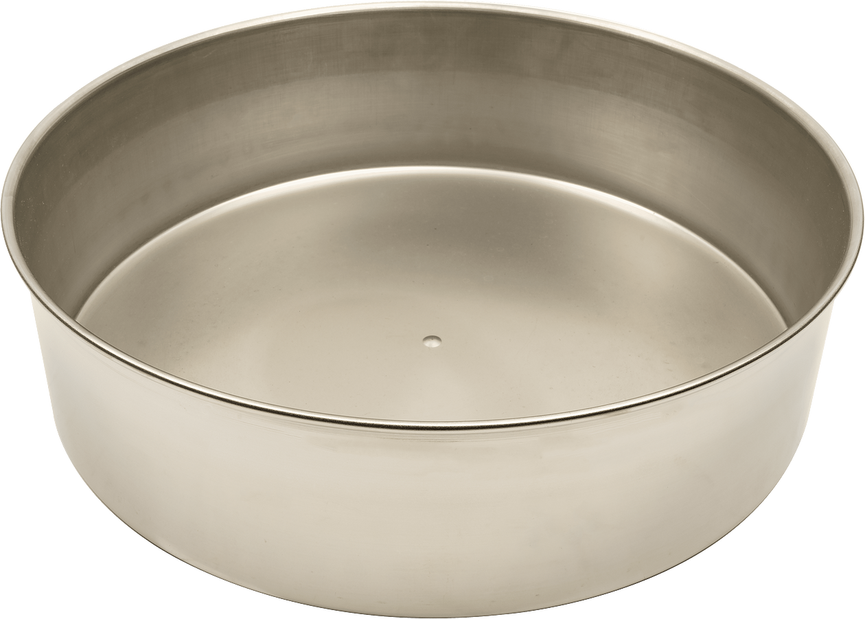 12" Diameter, 3" (75mm) Deep Bottom Pan (Stainless), H-3912SS