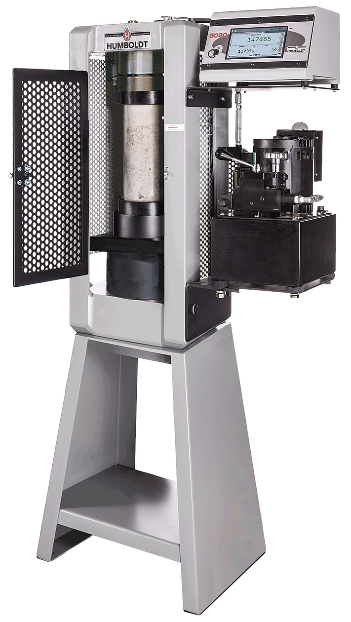 Manual 325,000lbs (1,445kN), Humboldt Compression Machine w/ Digital Indicator and  Hydraullic Pump