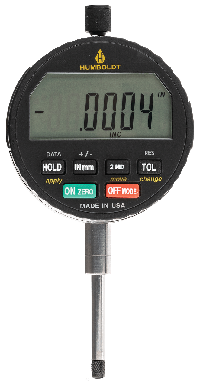 Digital Indicator, Range: 1" / 25.4 mm, Resolution: .0001" (.002mm)