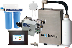 VaporPlus Curing Room Humidity System with Touch-Screen Control plus TriOBreeze Sanitizer
