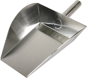 Scoop, Flat Nose, Stainless steel