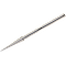 Hardened stainless steel wax penetration needles with tapered point, blunt tip of truncated cone. Ferrule is approx. 3.2mm dia. Wt. 2.5g.