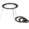 Tripods, Flanged Concentric Ring Model, Four Ring, 9" (229mm) legs, 8" (203mm) OD, 3" (76mm) ID.