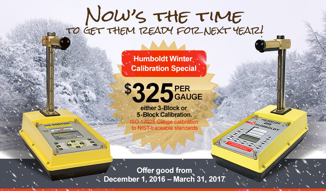 Winter Calibration Special $325 per Gauge
