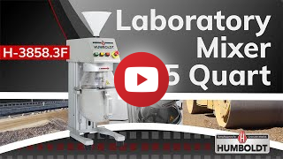 Video Thumbnail for Humboldt H-3858.3F Laboratory Mixer 5 quart (4.73L) for Cement Mortar ASTM C305 - AASHTO T162